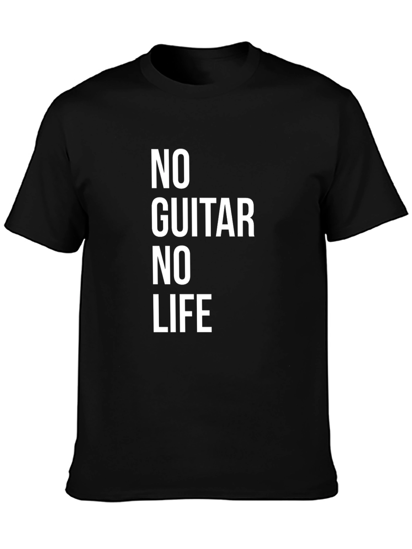 No Guitar No Life Black T-Shirt