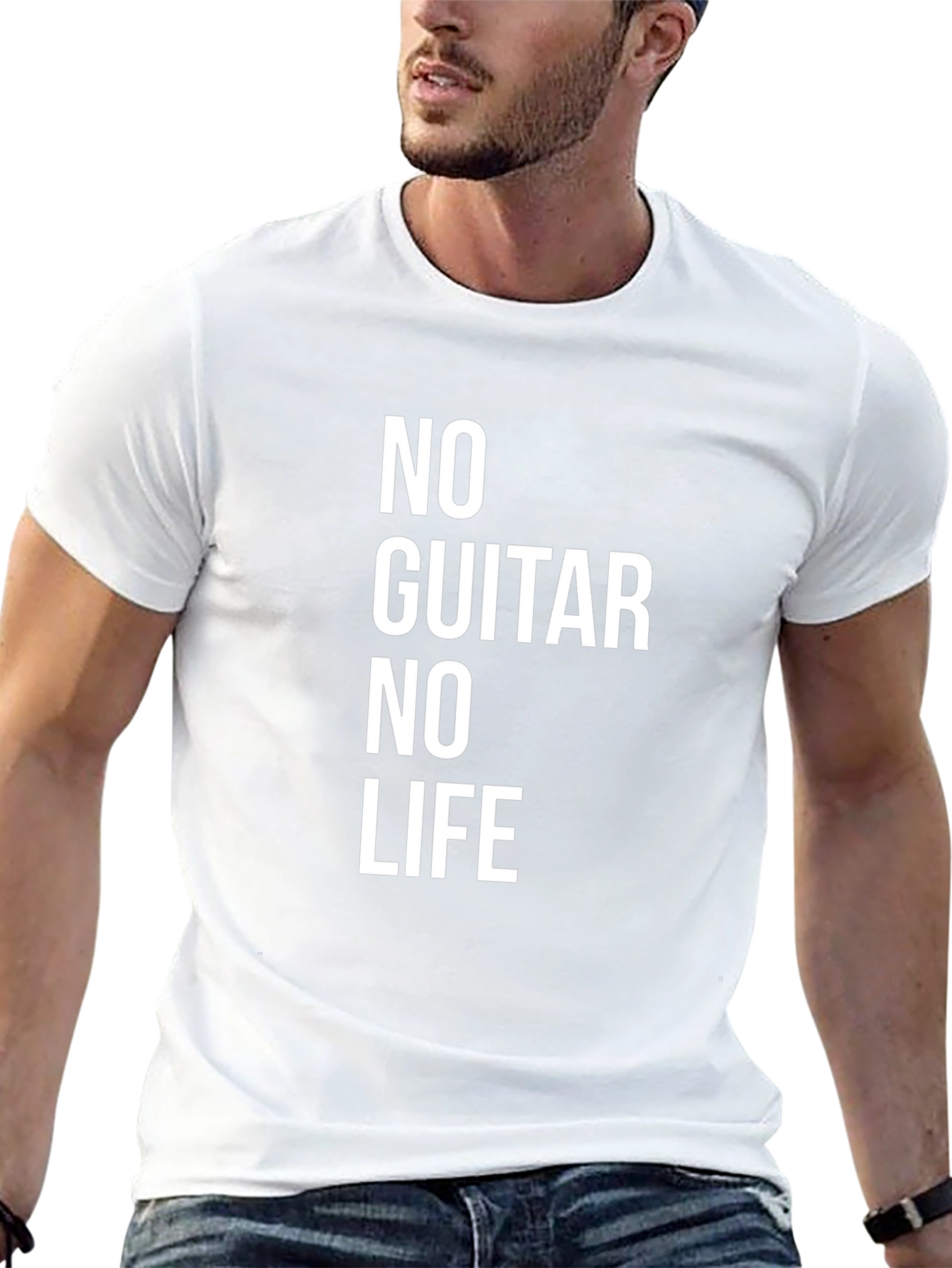 No Guitar No Life Black T-Shirt