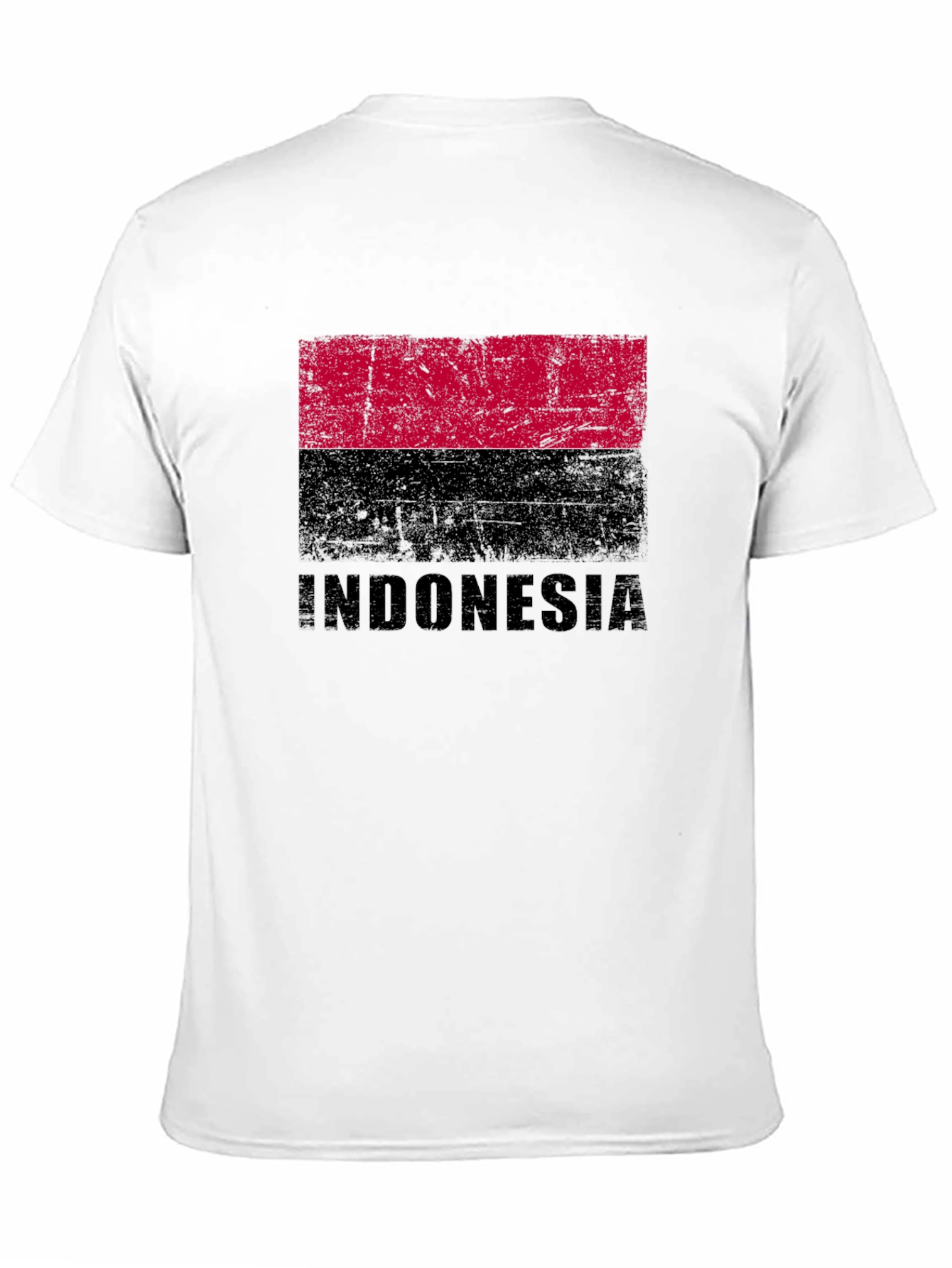 Indonesia Flag Graphic T-Shirt - Distressed Design