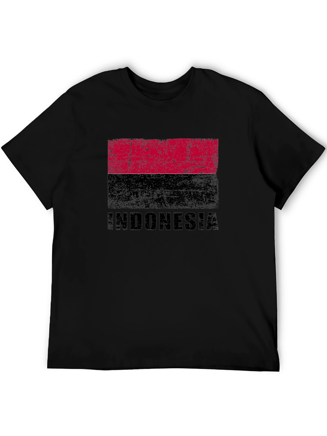 Indonesia Flag Graphic T-Shirt - Distressed Design