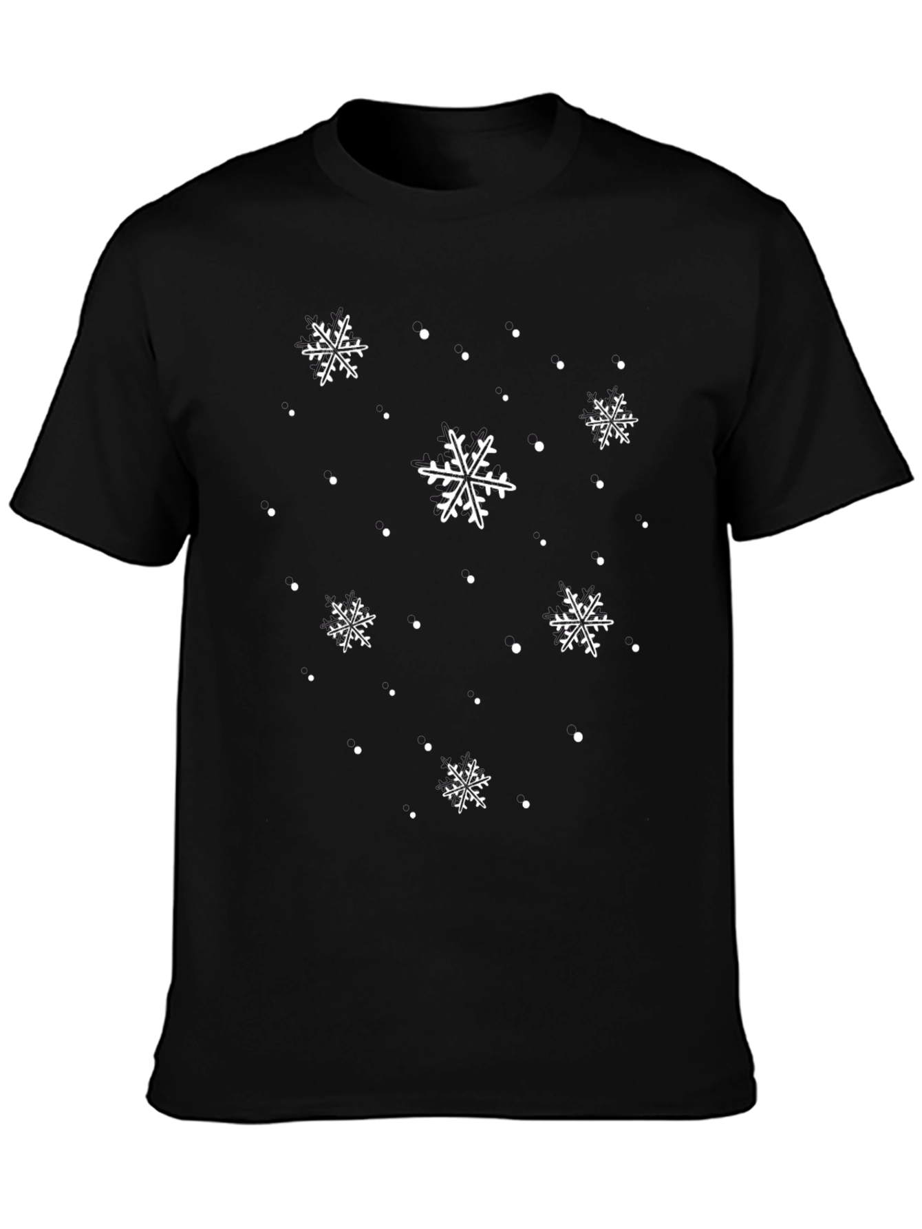 Snowflake Crewneck Tee - Winter Holiday Shirt