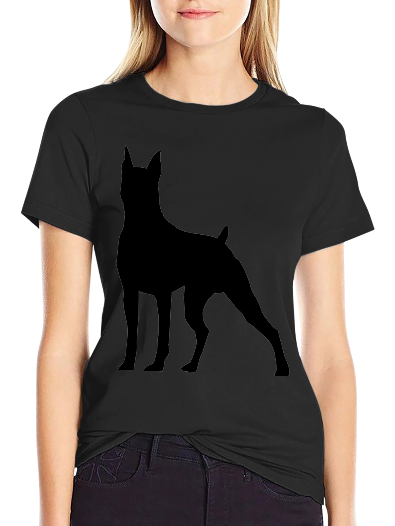 Dog Silhouette Graphic Tee - Modern Unisex T-Shirt