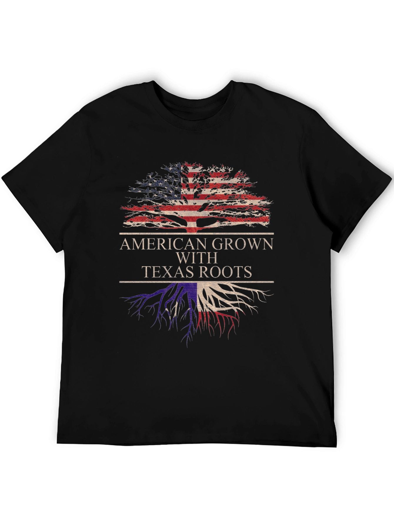 American Grown with Texas Roots Graphic T-Shirt