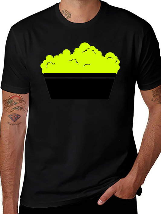 Popcorn Graphic Black T-Shirt - Trendy Unique Design
