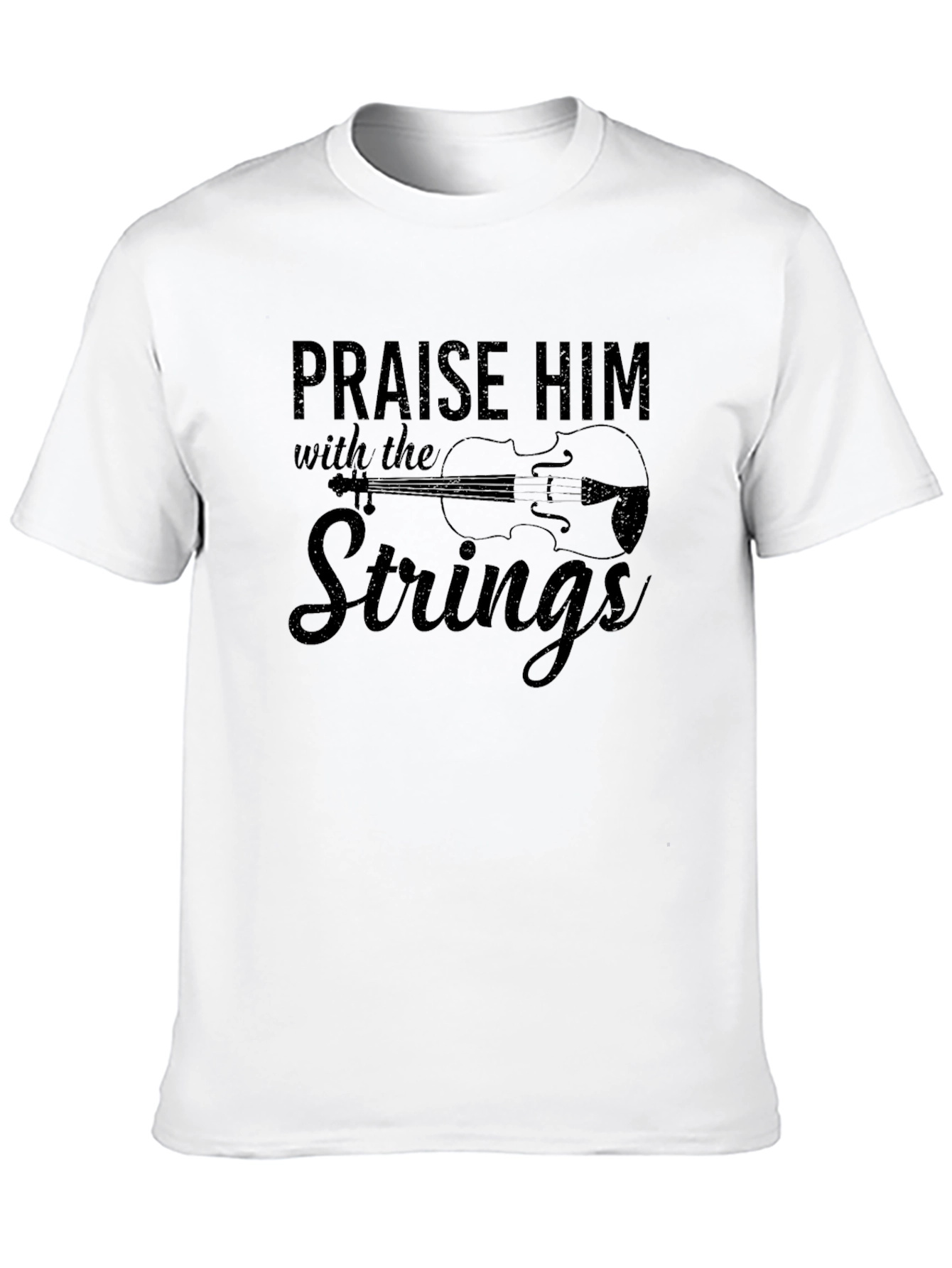 Praise Him With the Strings Black T-Shirt