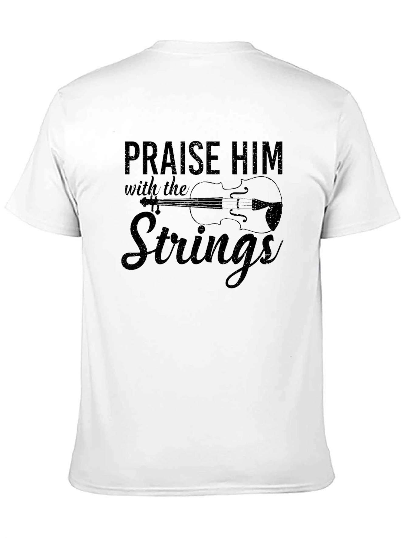 Praise Him With the Strings Black T-Shirt