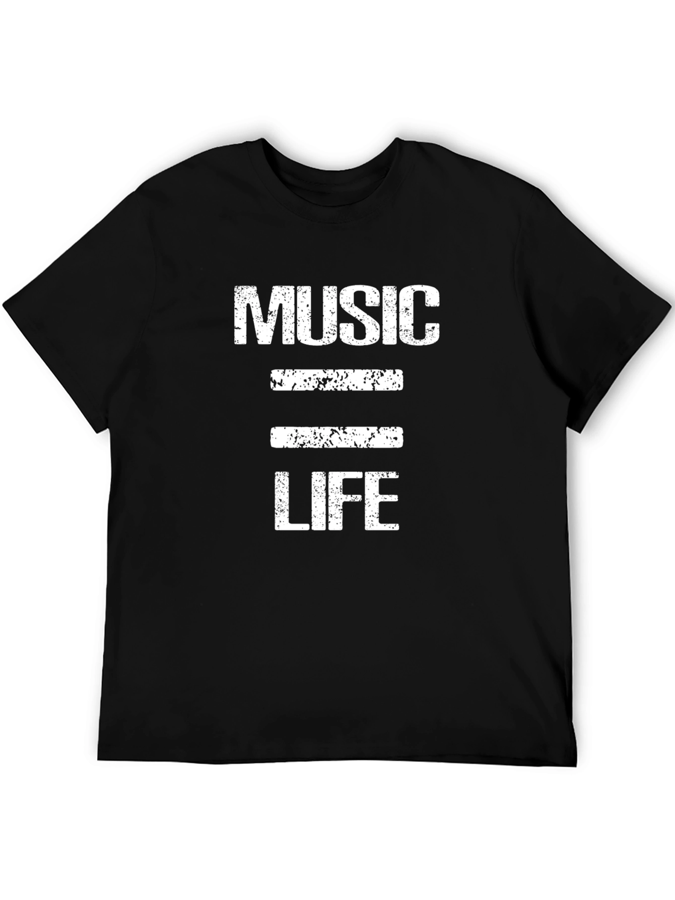 Music is Life Graphic Tee - Black
