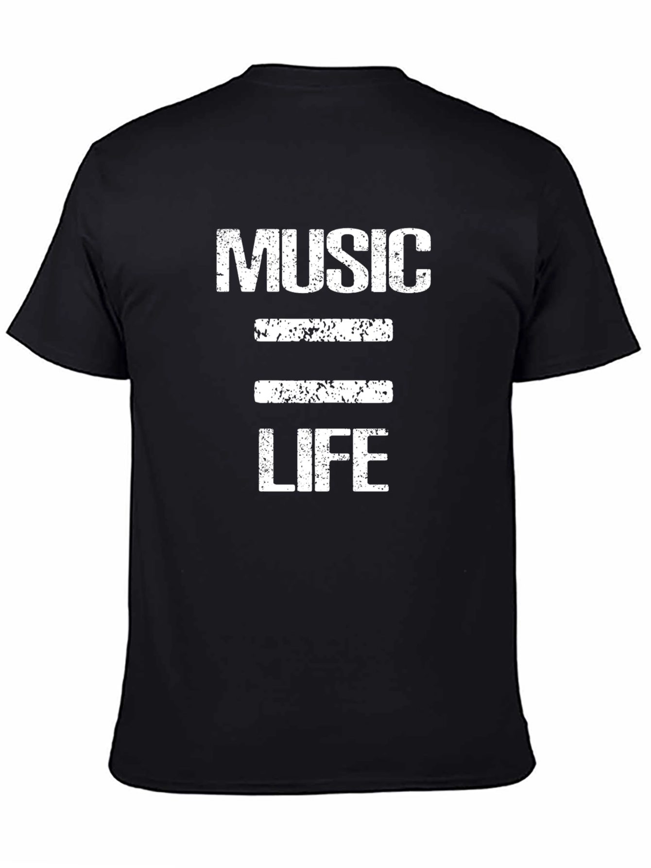 Music is Life Graphic Tee - Black