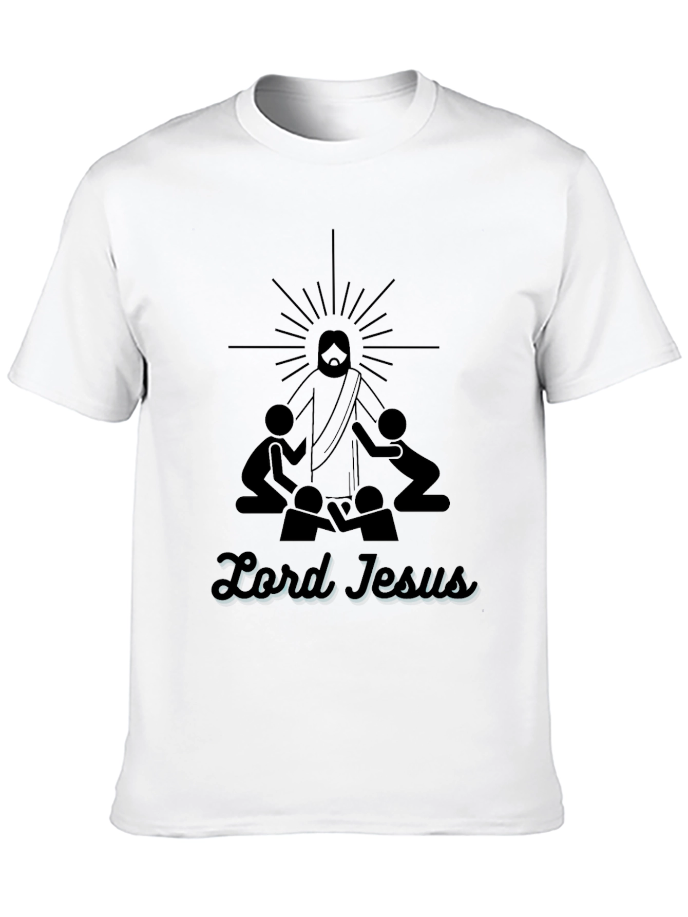 Lord Jesus Graphic Tee - Black Christian T-Shirt