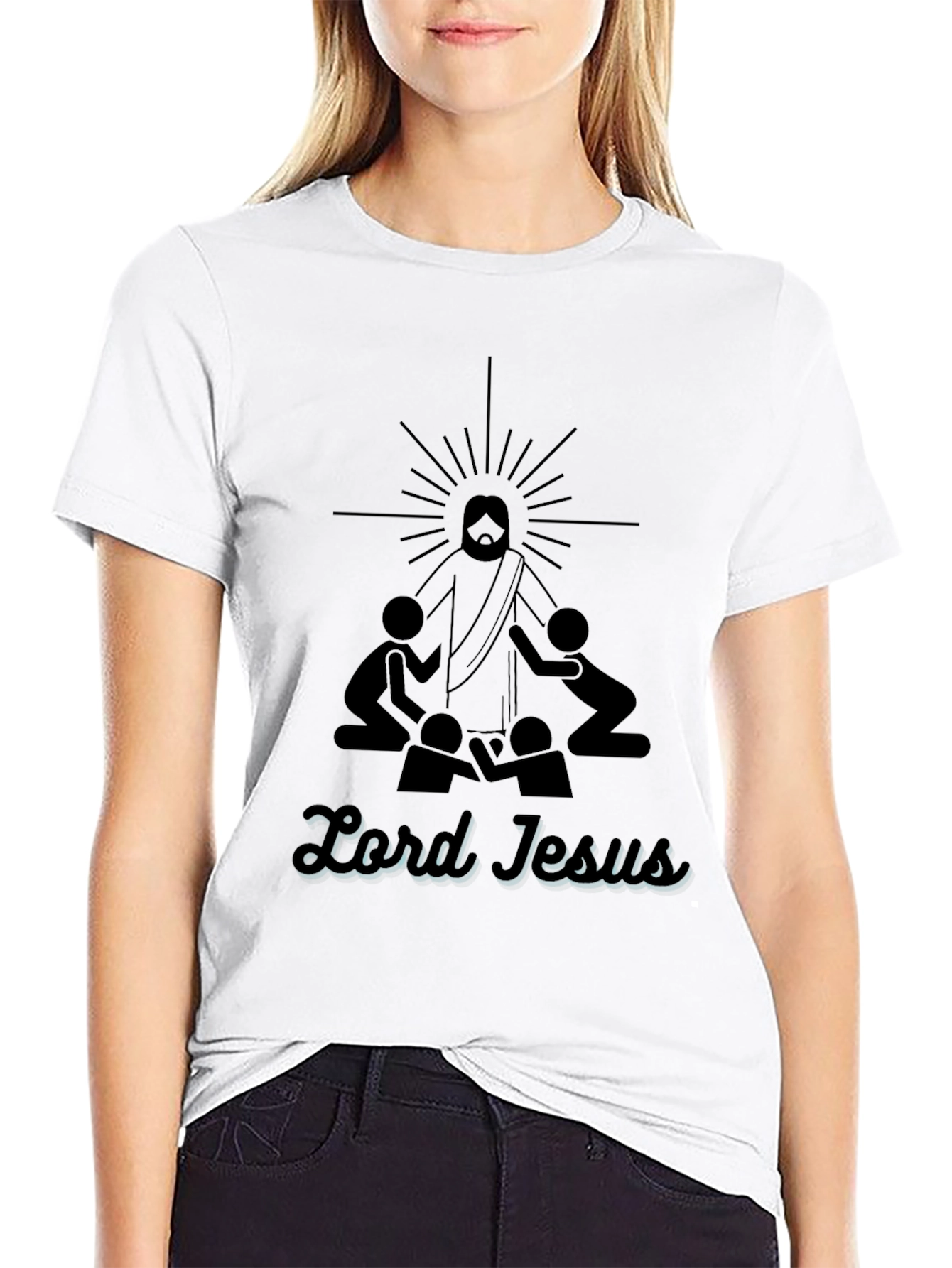 Lord Jesus Graphic Tee - Black Christian T-Shirt