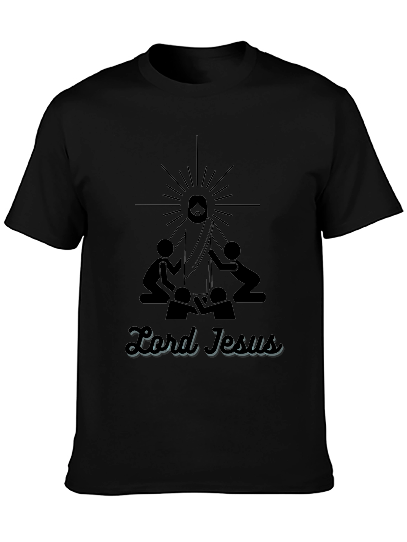 Lord Jesus Graphic Tee - Black Christian T-Shirt