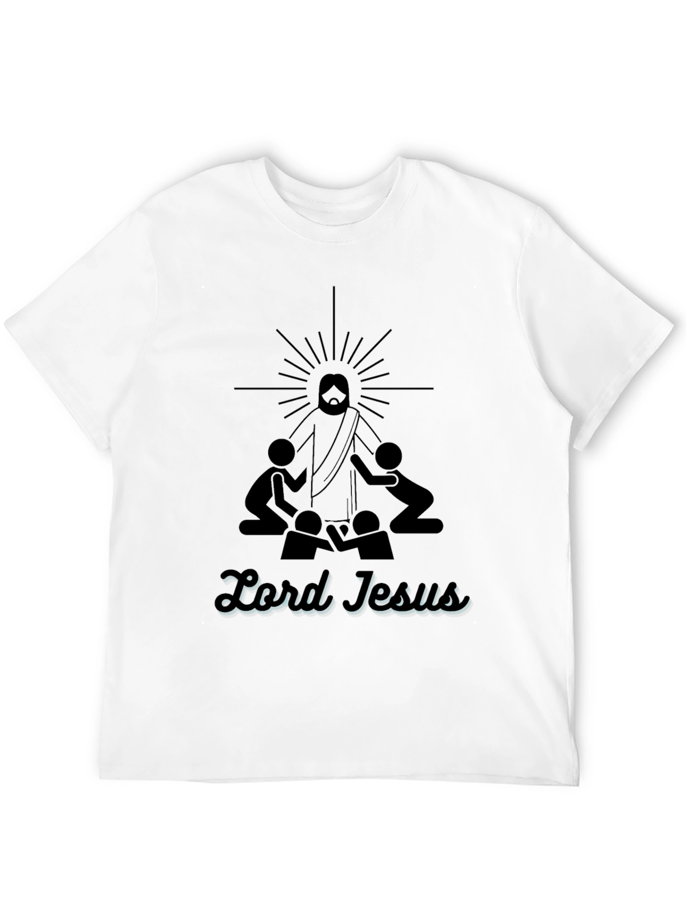 Lord Jesus Graphic Tee - Black Christian T-Shirt