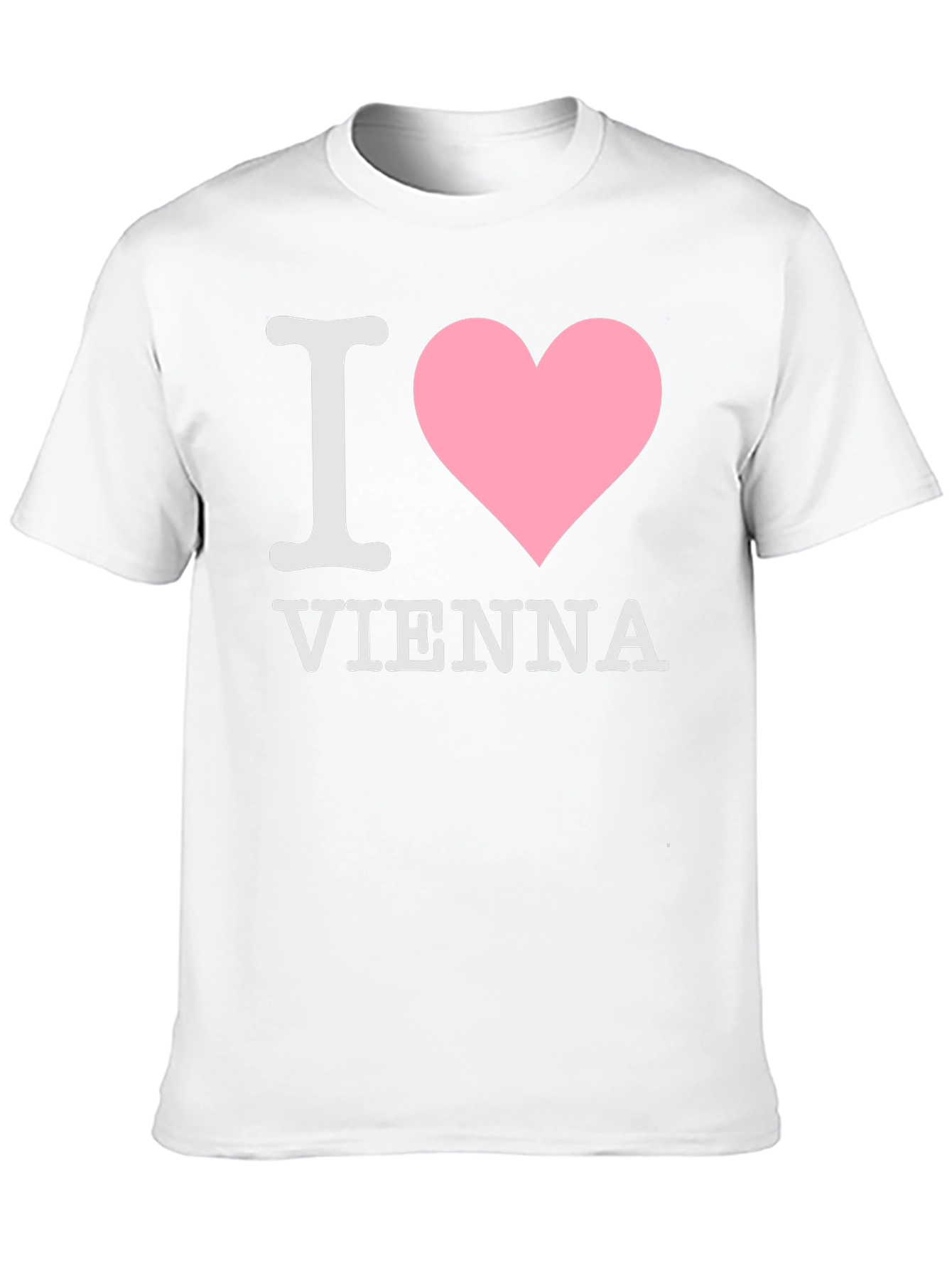 I Love Vienna T-Shirt Black Cotton