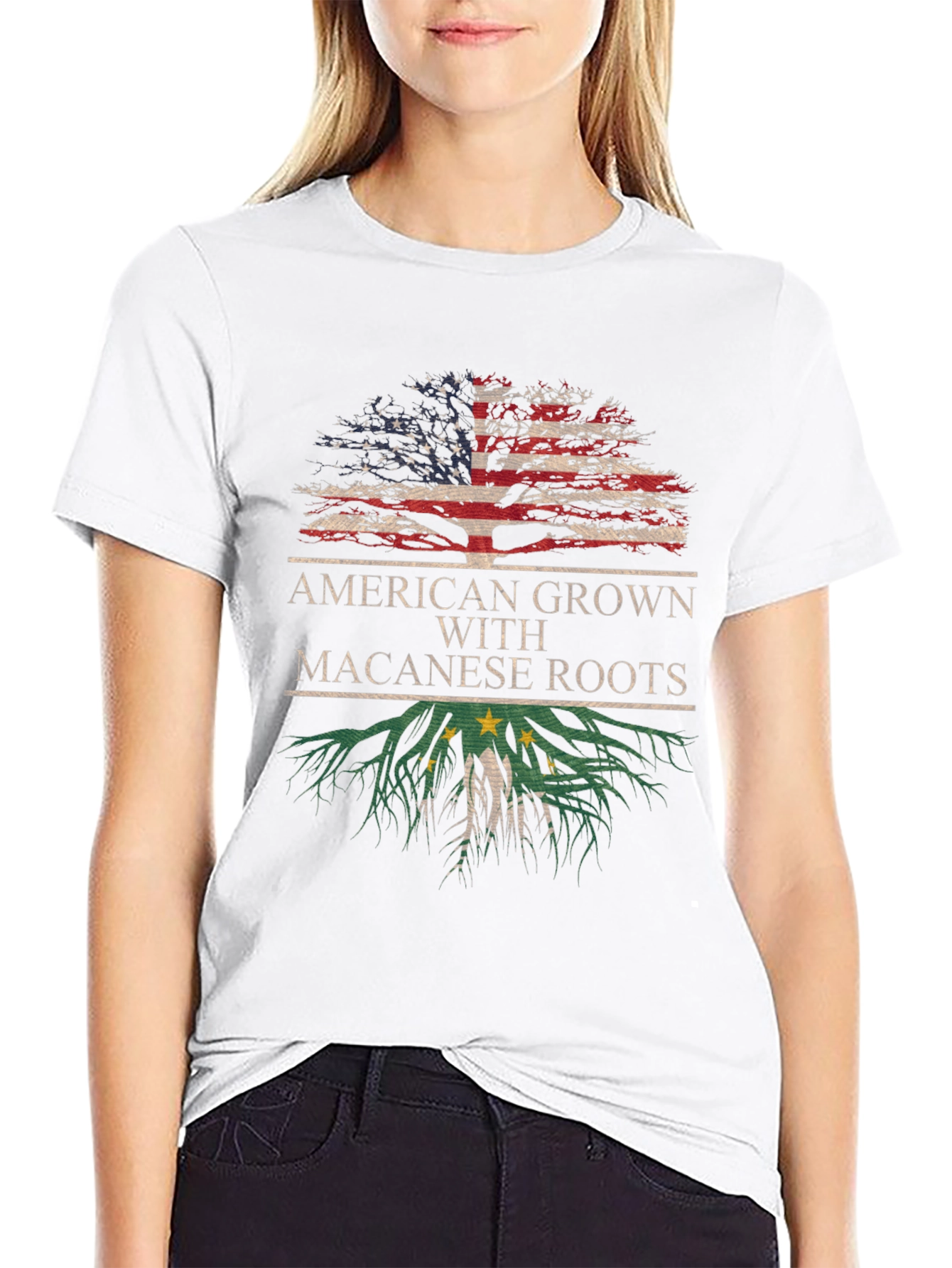 American Grown Macanese Roots T-Shirt