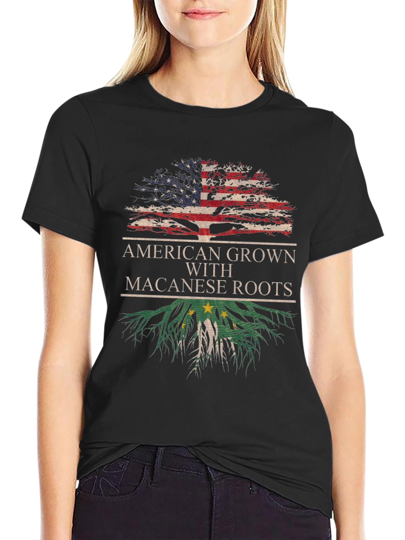 American Grown Macanese Roots T-Shirt