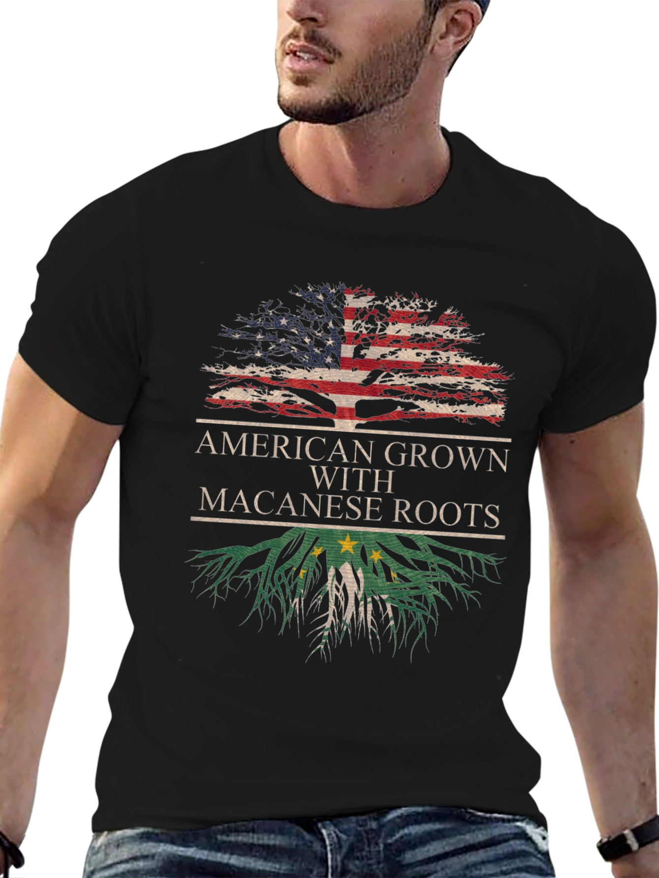 American Grown Macanese Roots T-Shirt
