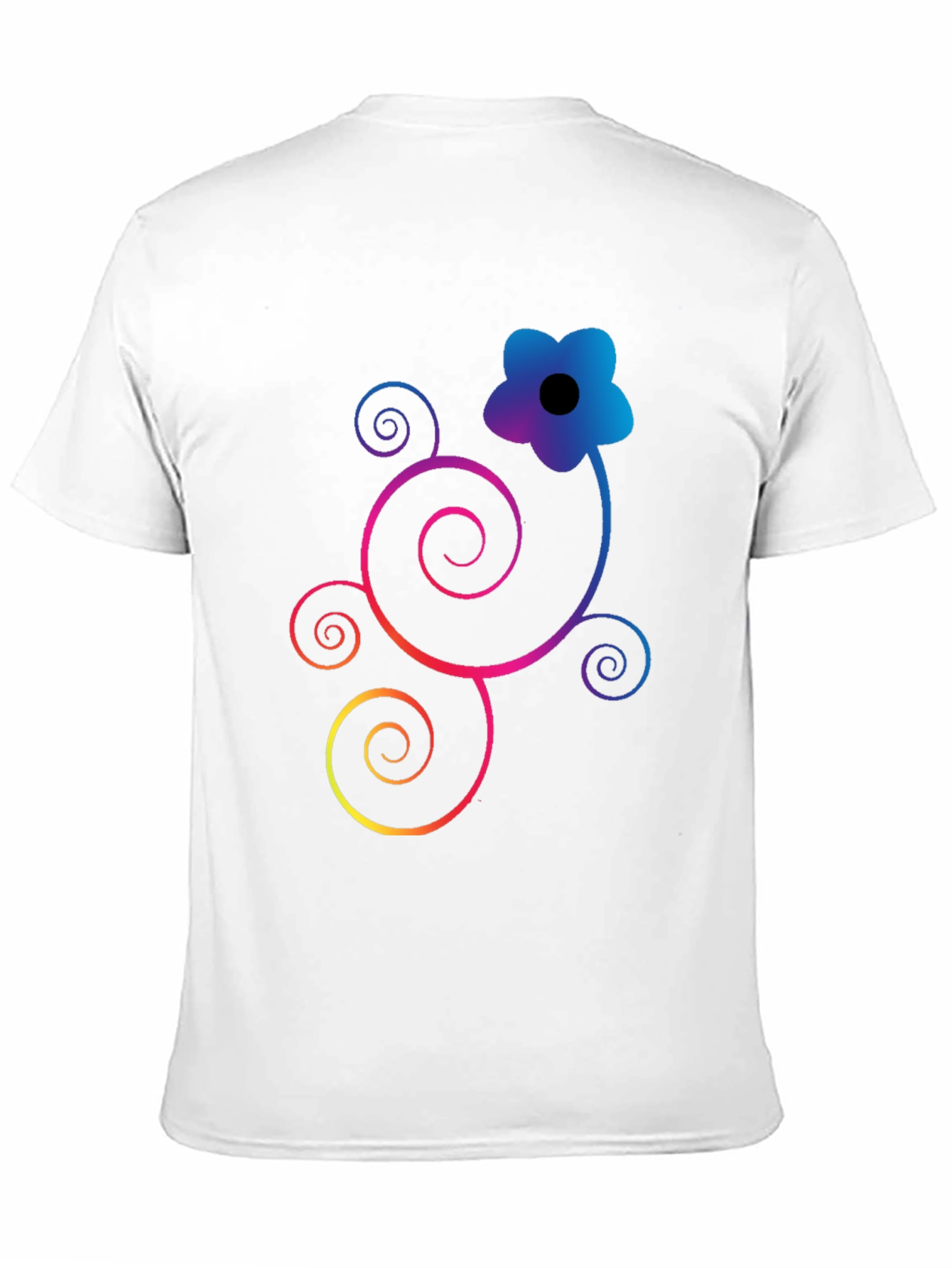 Floral Swirl Graphic Black T-Shirt