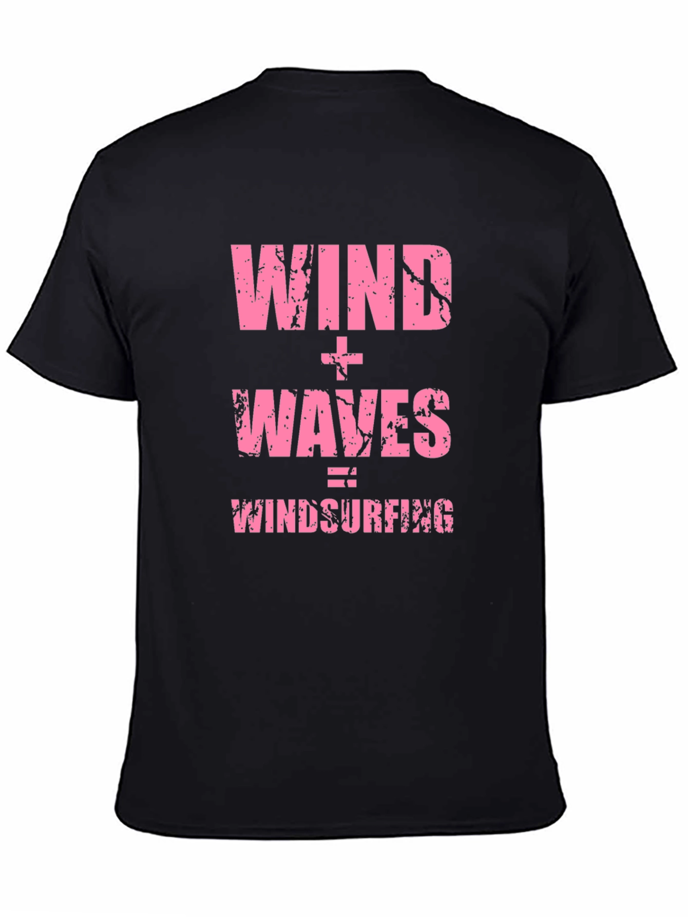 Wind + Waves = Windsurfing Black T-Shirt