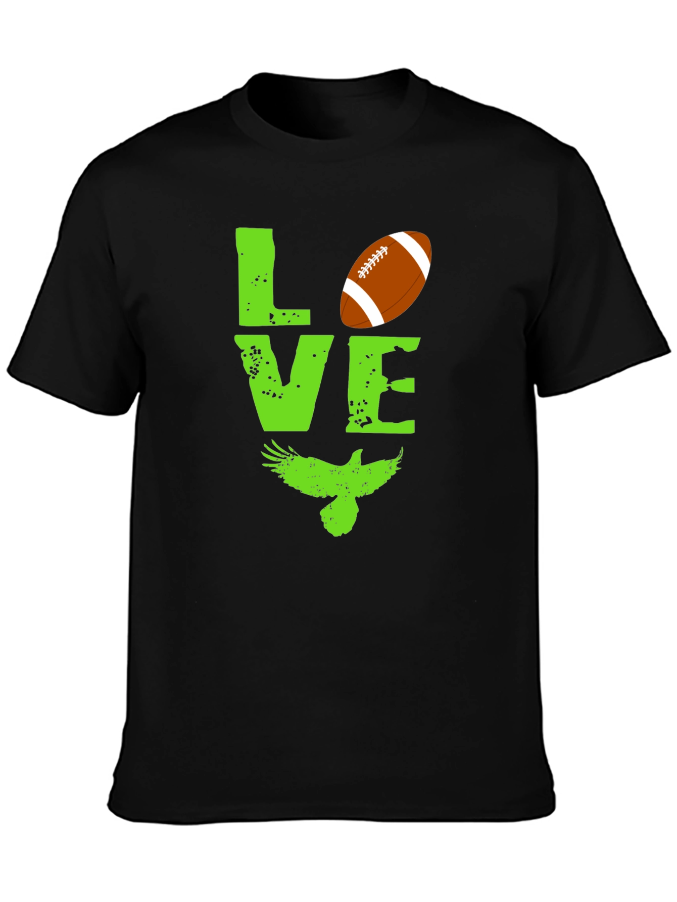 Love Football and Eagles Graphic T-Shirt