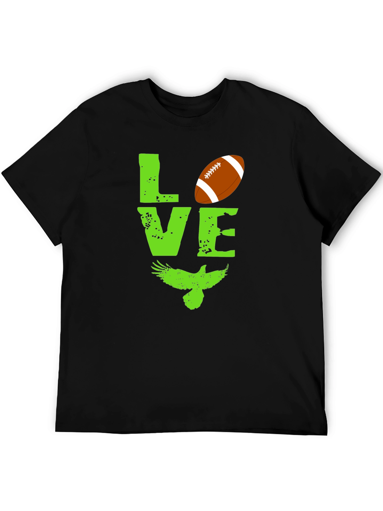 Love Football and Eagles Graphic T-Shirt