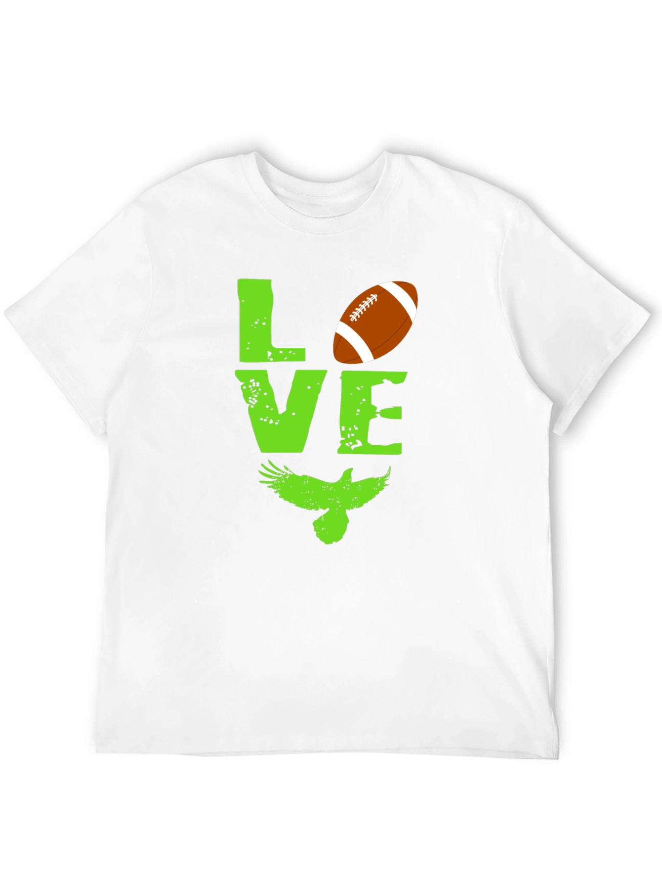 Love Football and Eagles Graphic T-Shirt