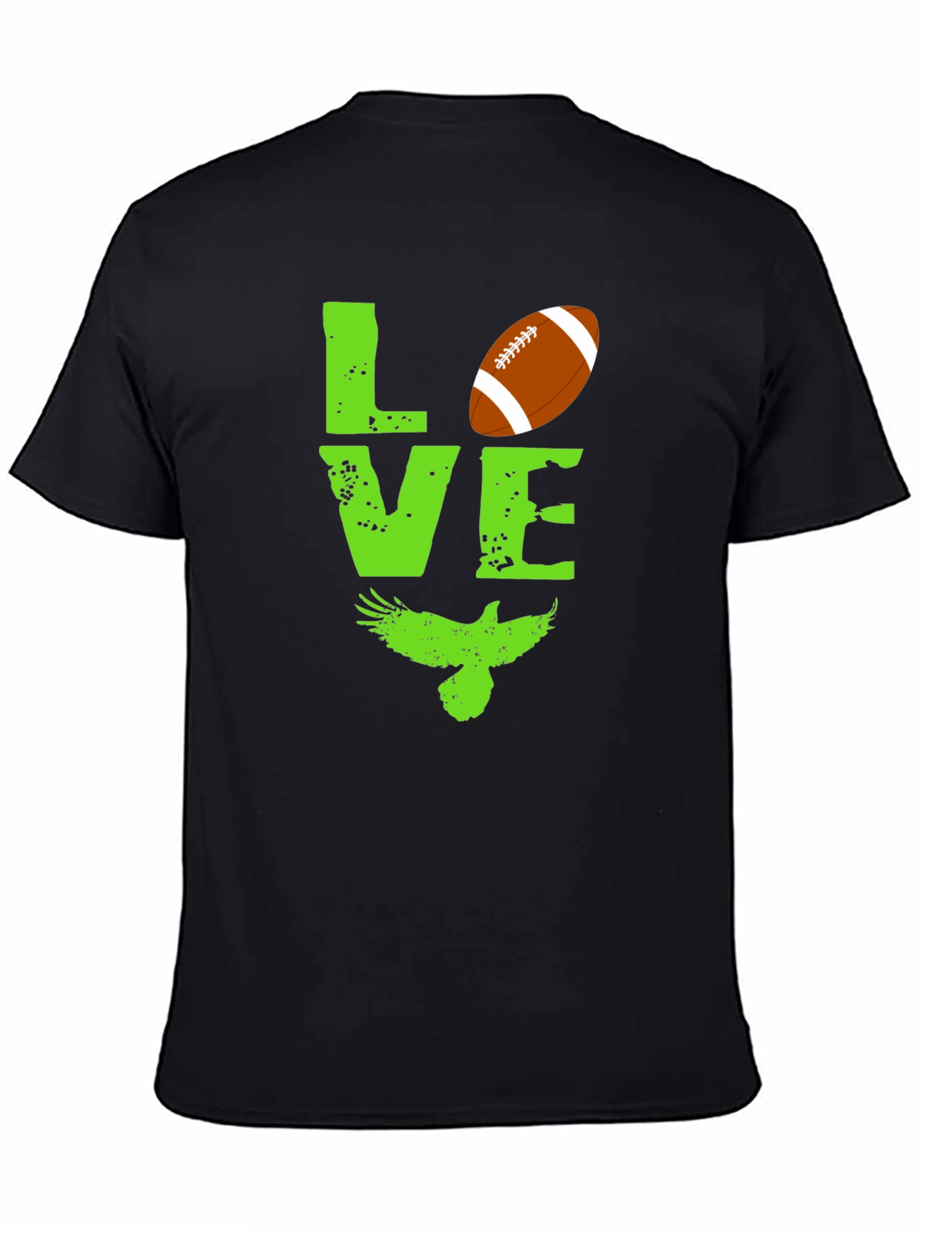 Love Football and Eagles Graphic T-Shirt