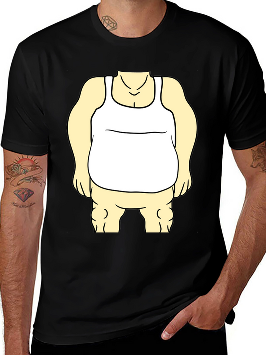 Funny Cartoon Character Graphic Black T-Shirt