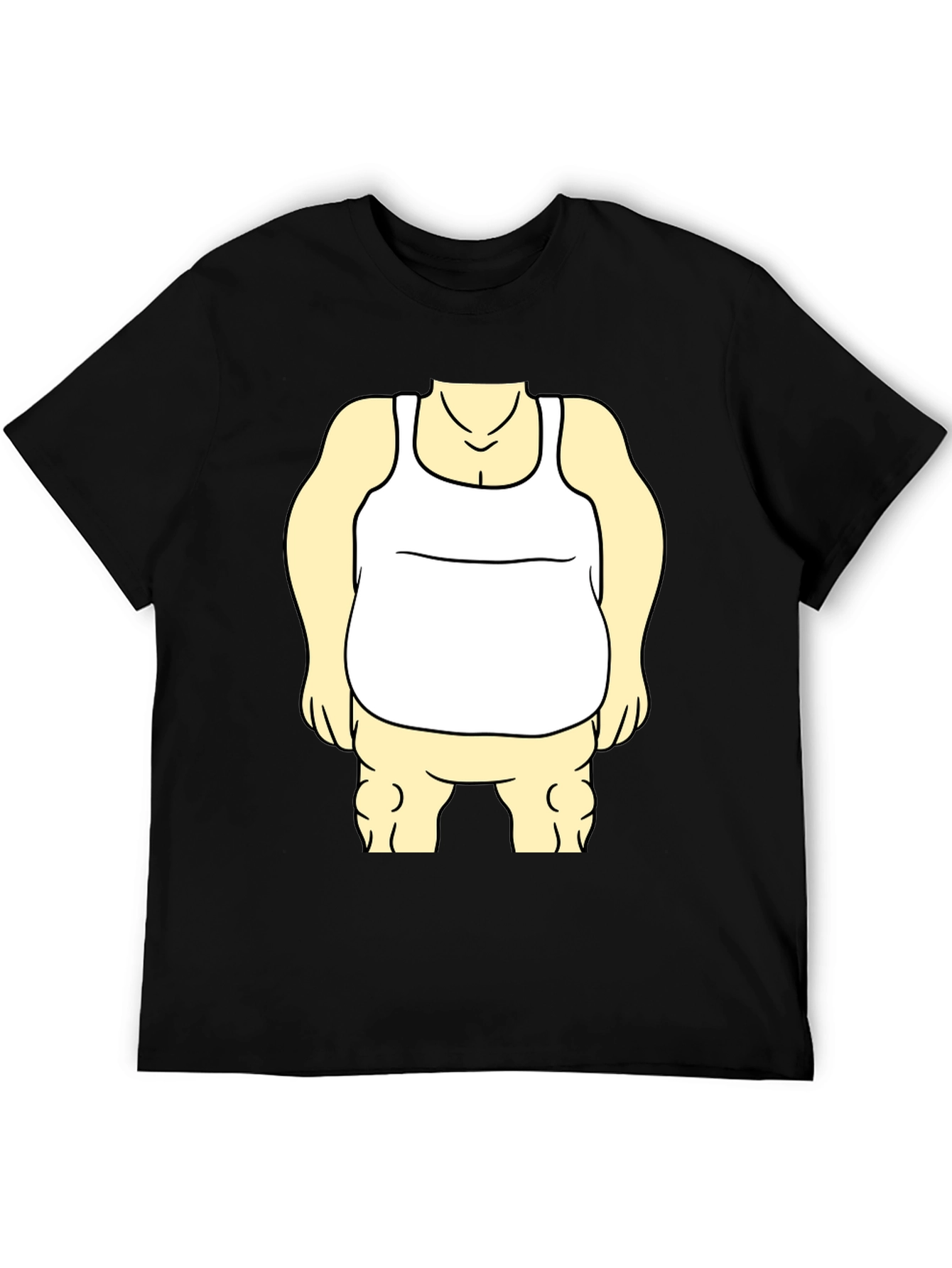 Funny Cartoon Character Graphic Black T-Shirt