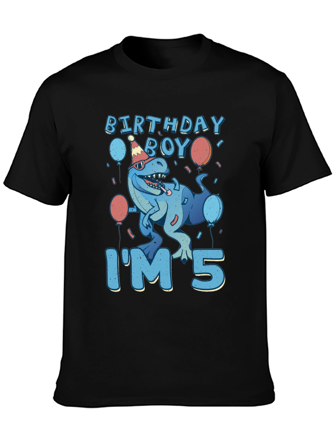 Birthday Boy Dinosaur T-Shirt - Im 5!