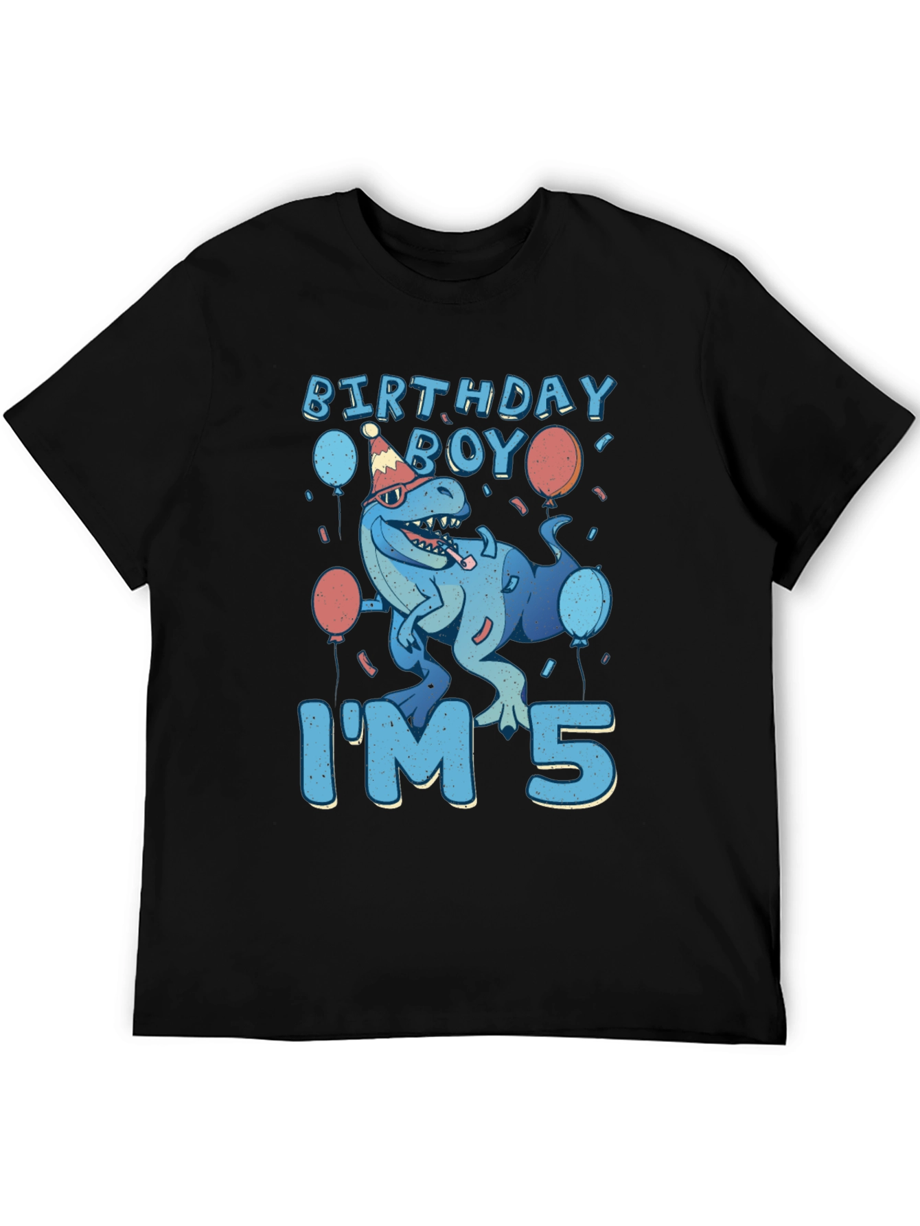 Birthday Boy Dinosaur T-Shirt - Im 5!
