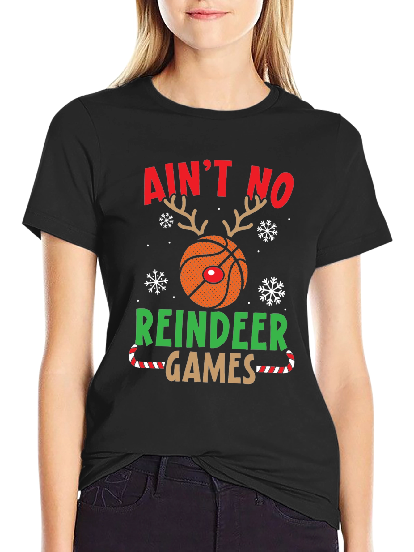 Aint No Reindeer Games Basketball Christmas T-Shirt