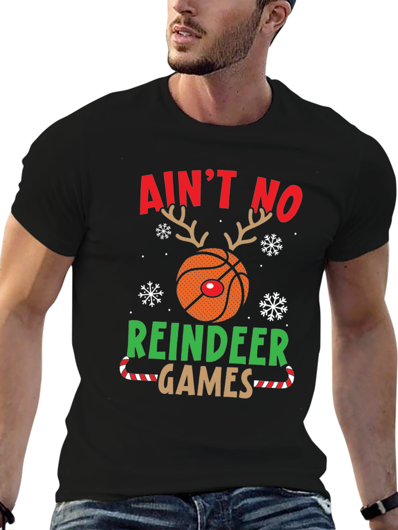 Aint No Reindeer Games Basketball Christmas T-Shirt