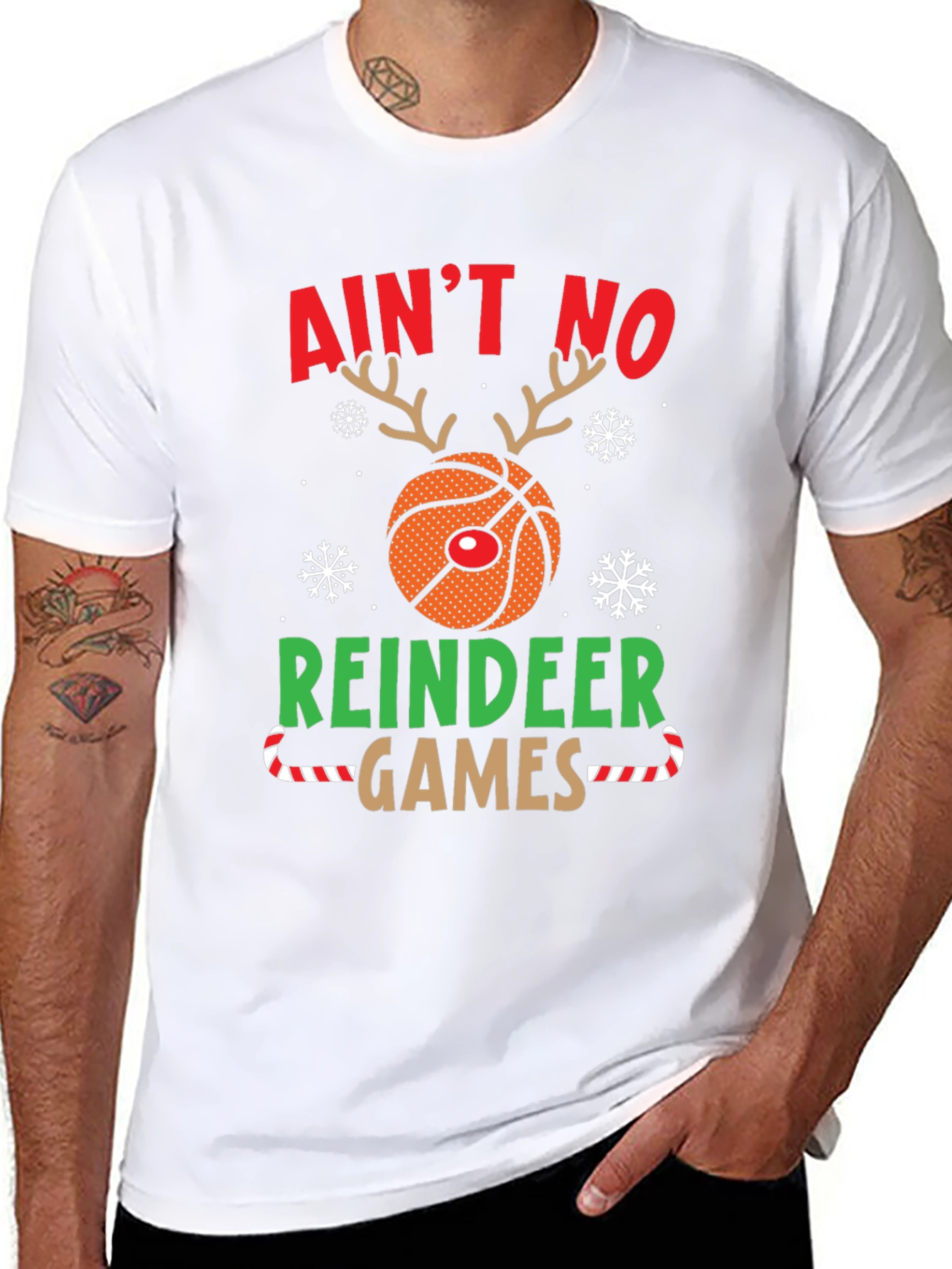 Aint No Reindeer Games Basketball Christmas T-Shirt