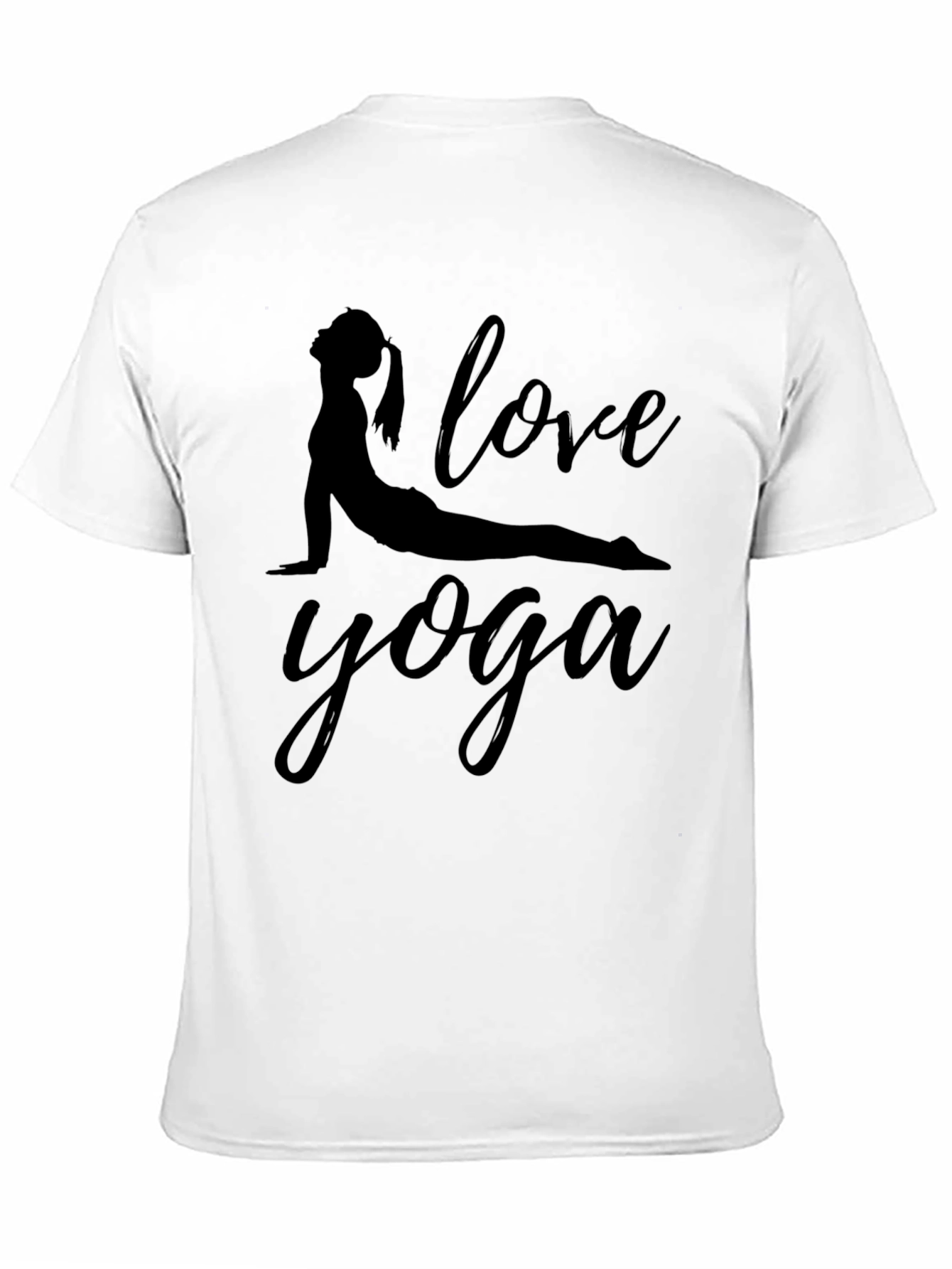 I Love Yoga Black Graphic T-Shirt