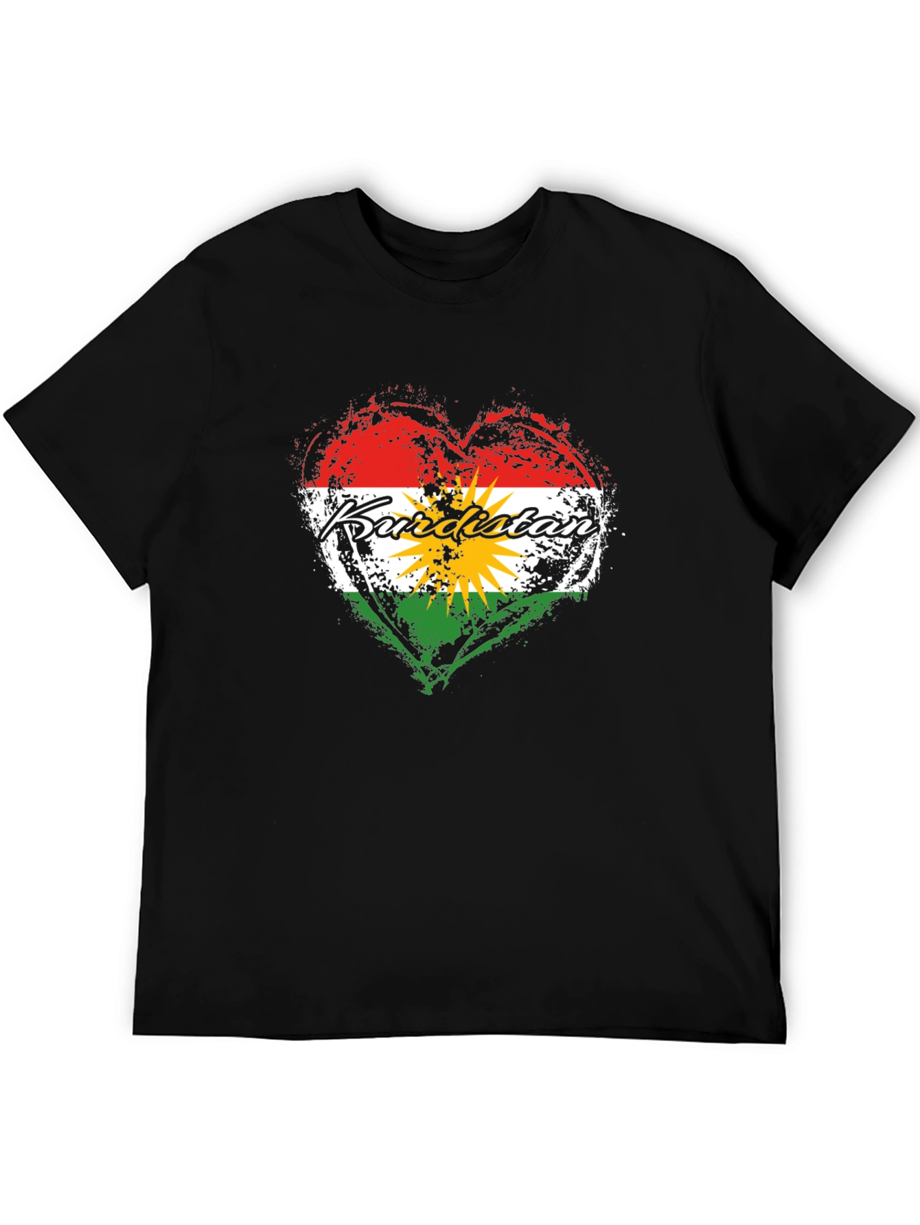 Kurdistan Flag Heart T-Shirt