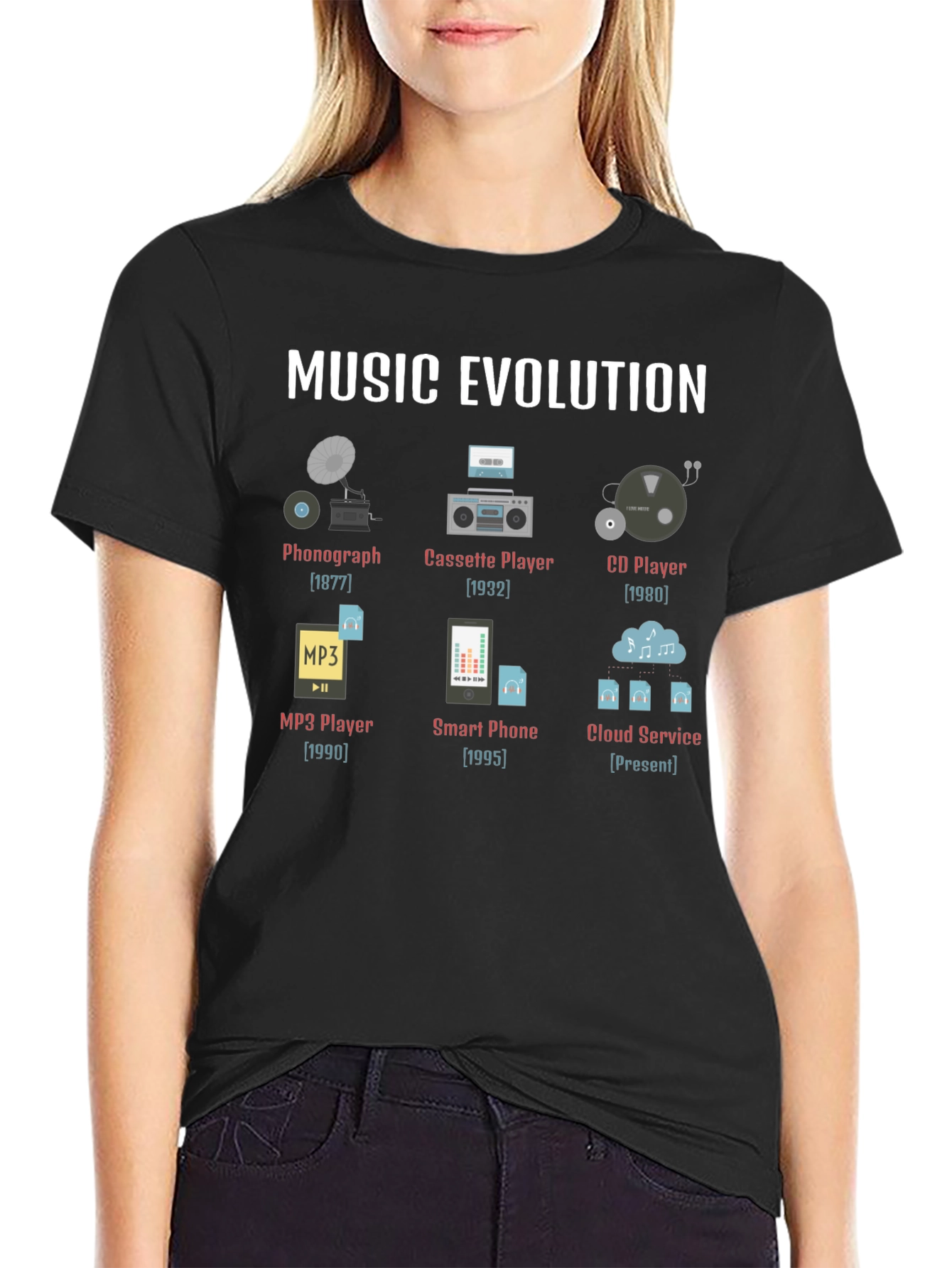 Music Evolution Graphic T-Shirt