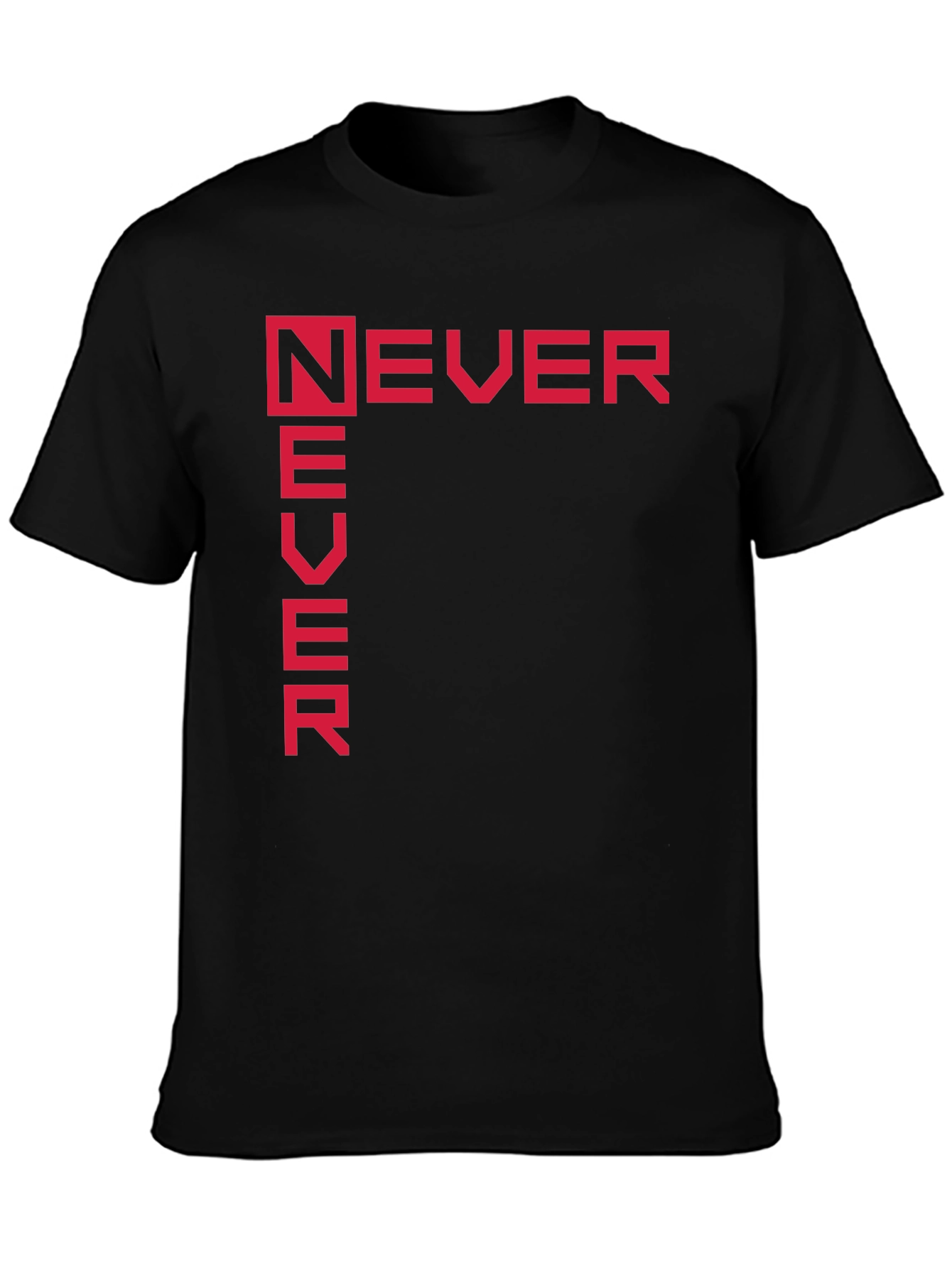 Never Never Black Graphic Tee Shirt