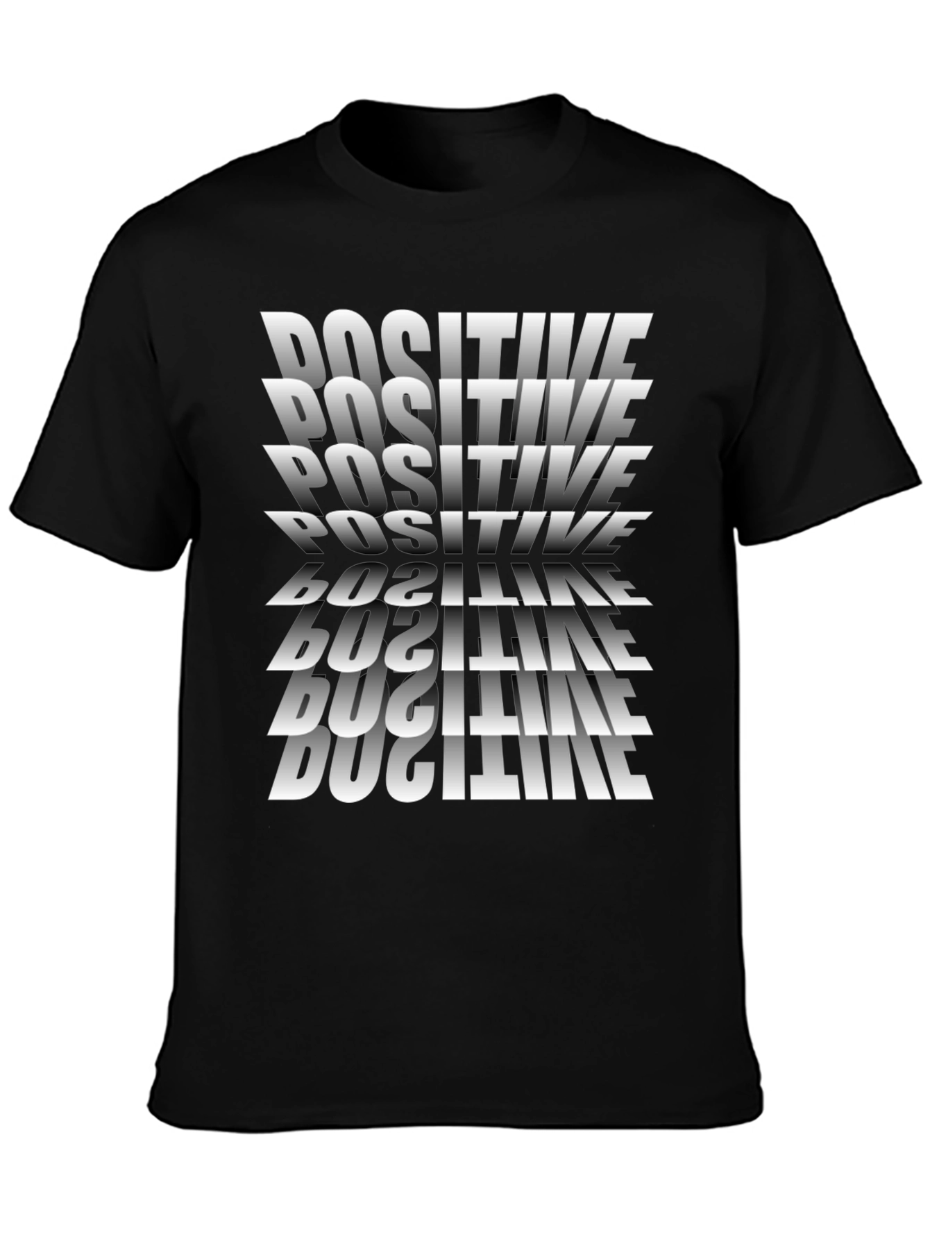 Positive Graphic Tee - Black Casual Shirt