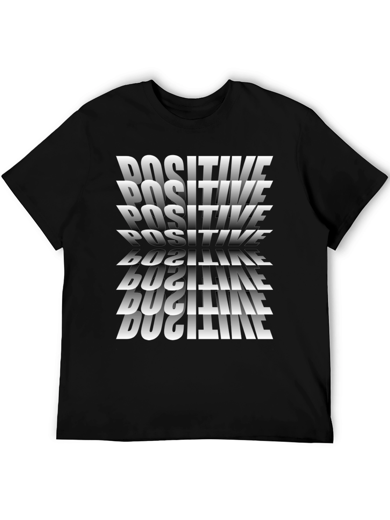 Positive Graphic Tee - Black Casual Shirt