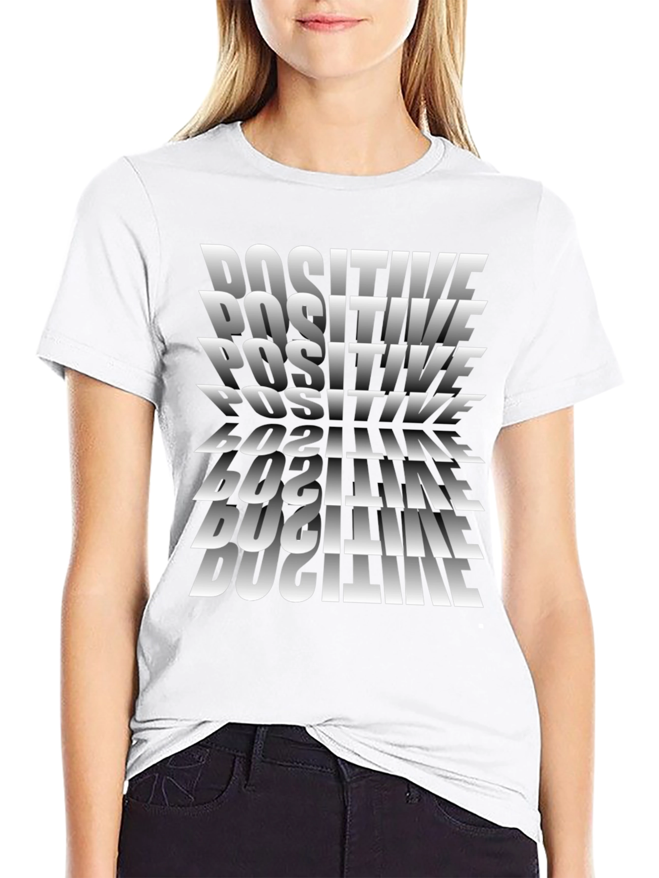 Positive Graphic Tee - Black Casual Shirt
