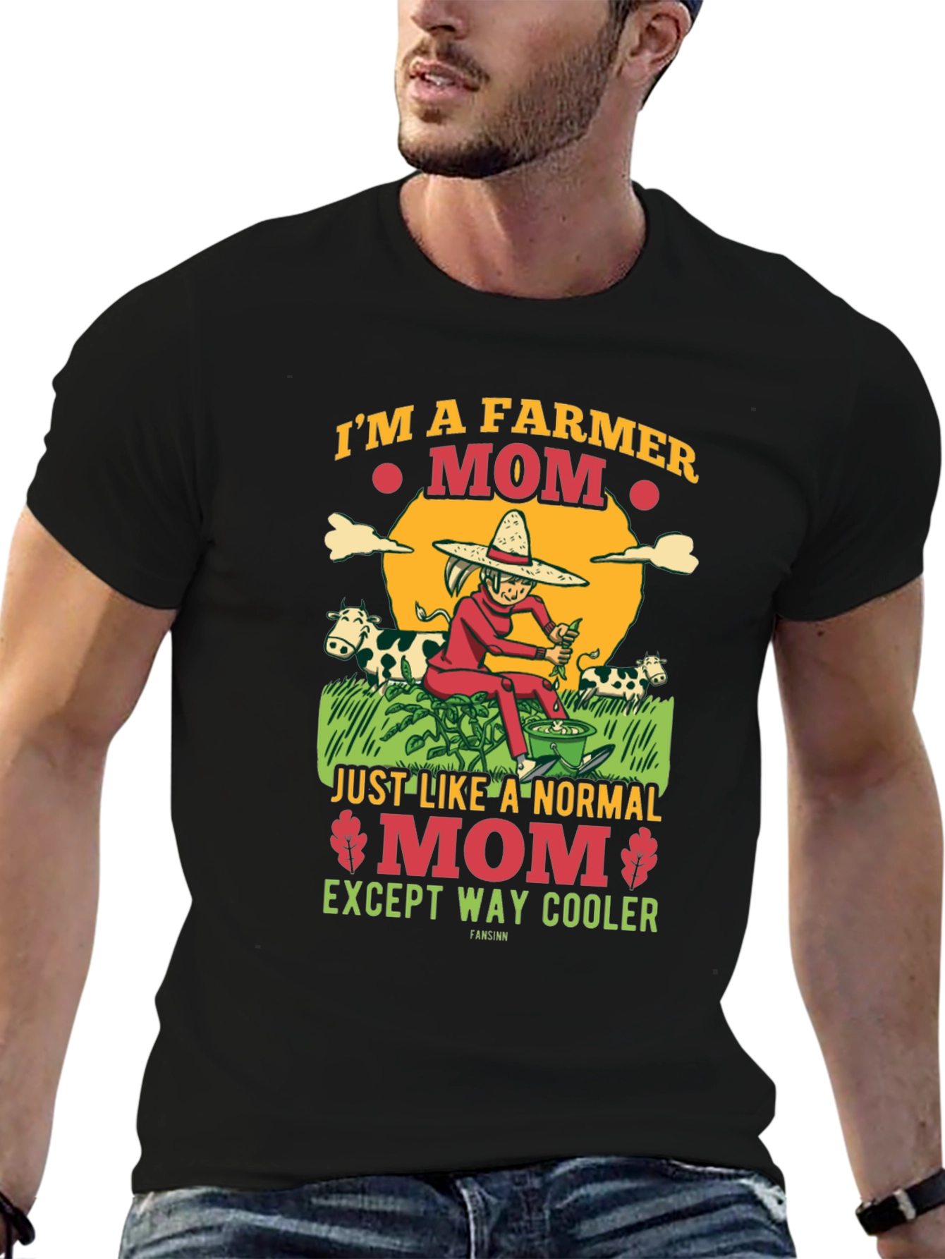 Farmer Mom Graphic Tee - Cool Mothers Day Gift