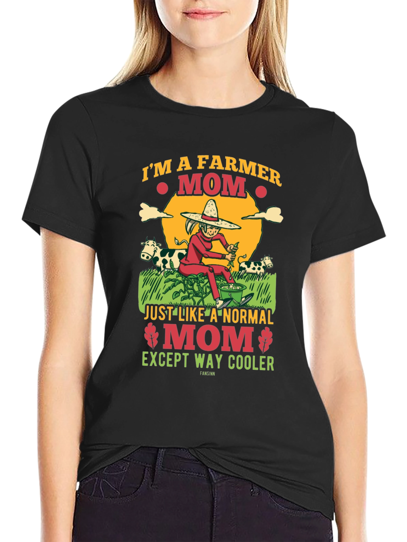 Farmer Mom Graphic Tee - Cool Mothers Day Gift