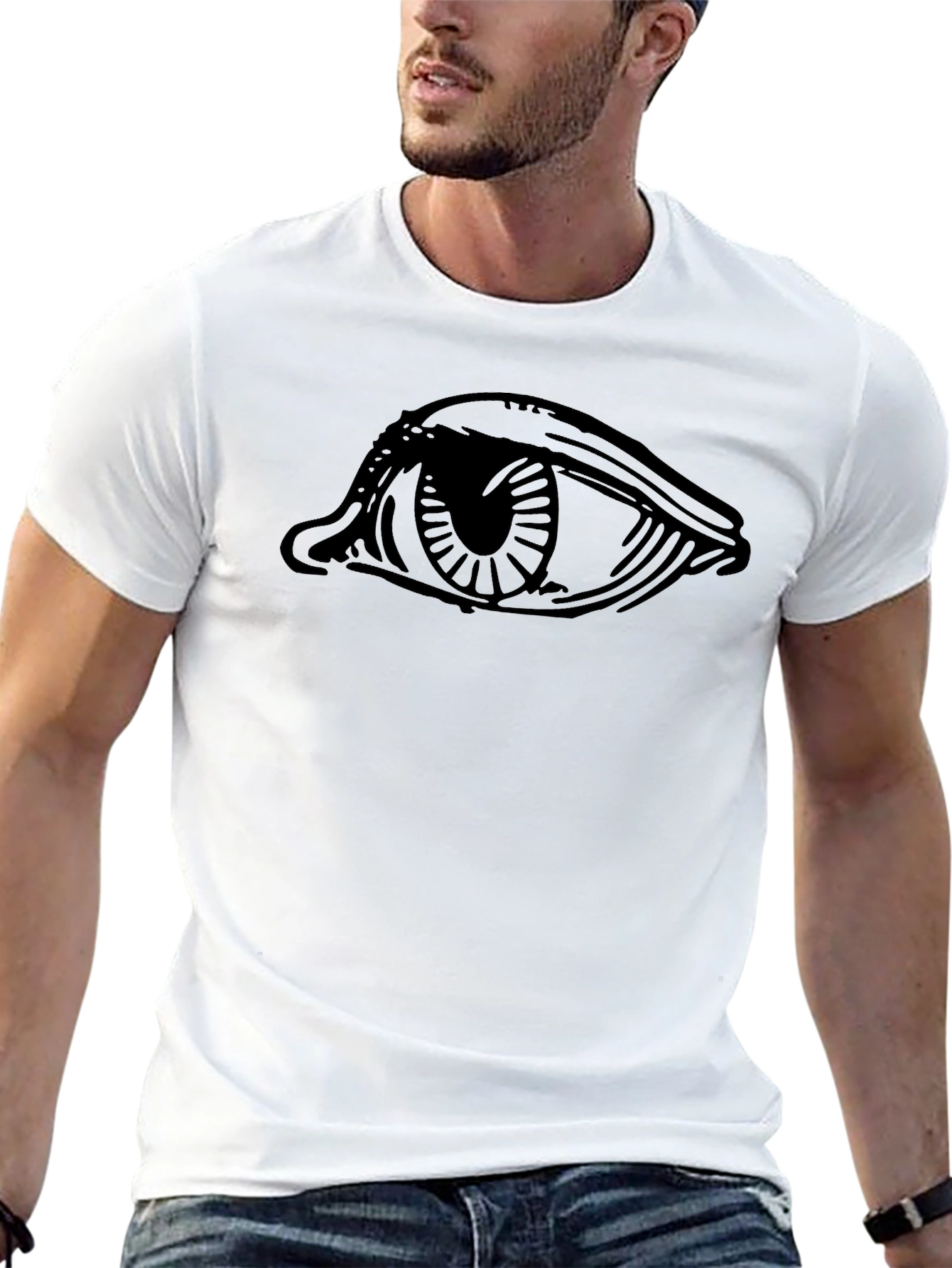 Eye Graphic Black T-Shirt - Modern Casual Tee