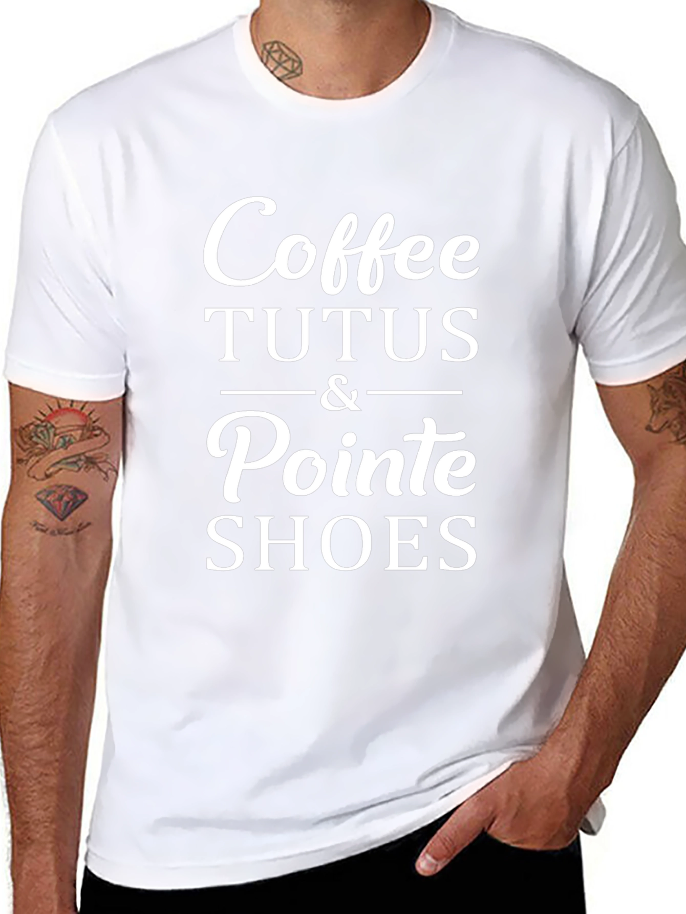 Coffee Tutus Pointe Shoes Graphic Tee