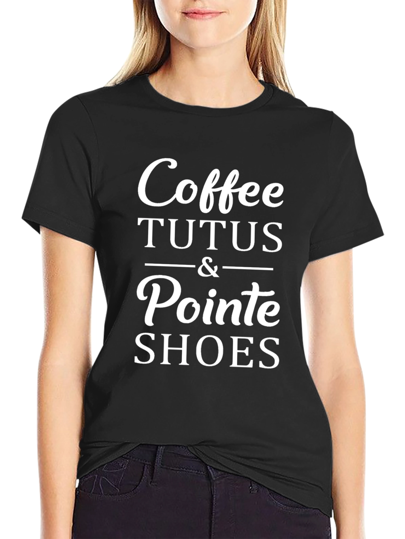 Coffee Tutus Pointe Shoes Graphic Tee