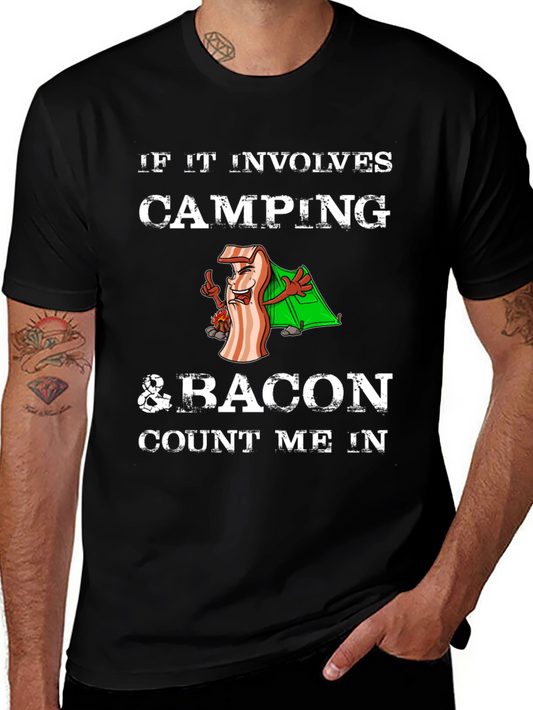 Camping & Bacon T-Shirt - Count Me In