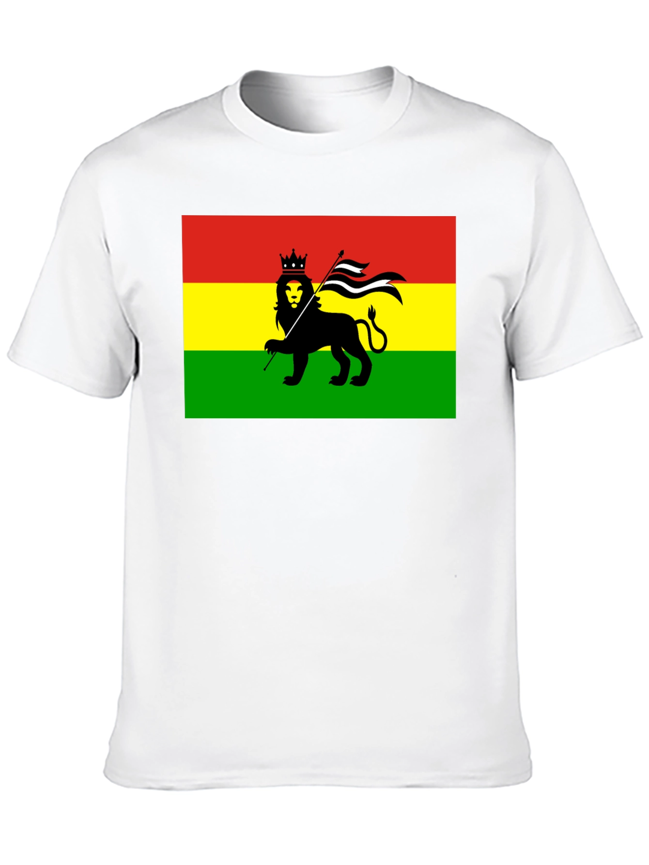 Rasta Lion Flag Graphic T-Shirt