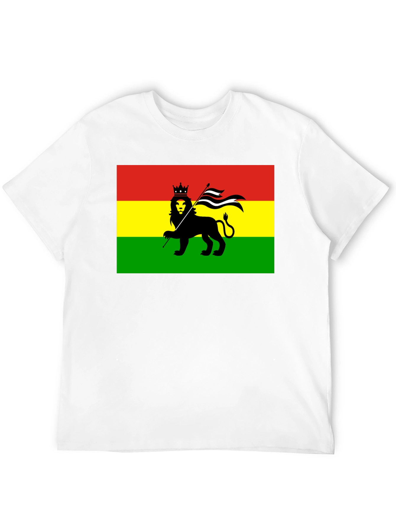 Rasta Lion Flag Graphic T-Shirt