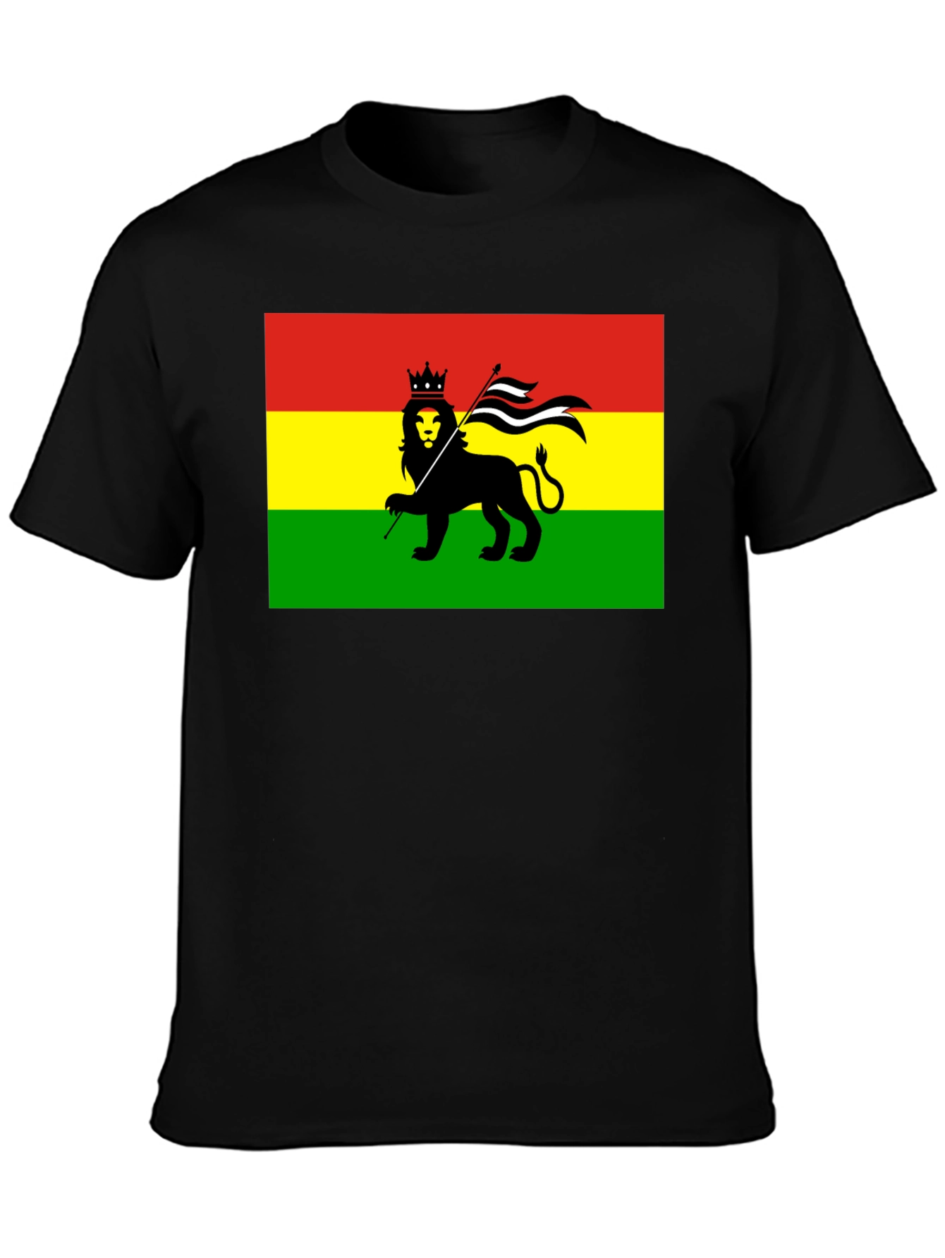 Rasta Lion Flag Graphic T-Shirt