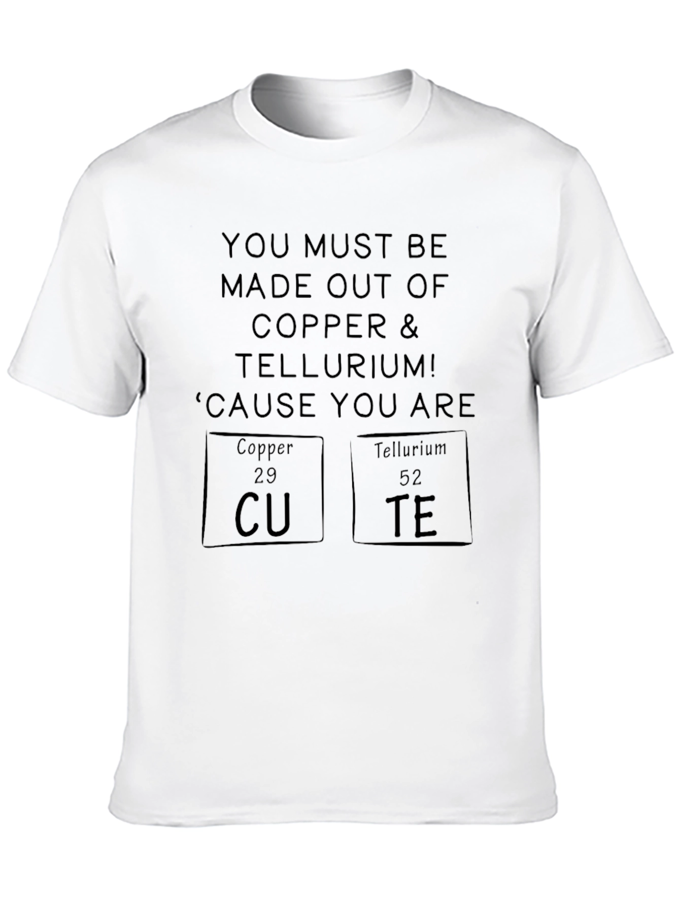 Cute Chemistry Pun T-Shirt - Copper & Tellurium Tee